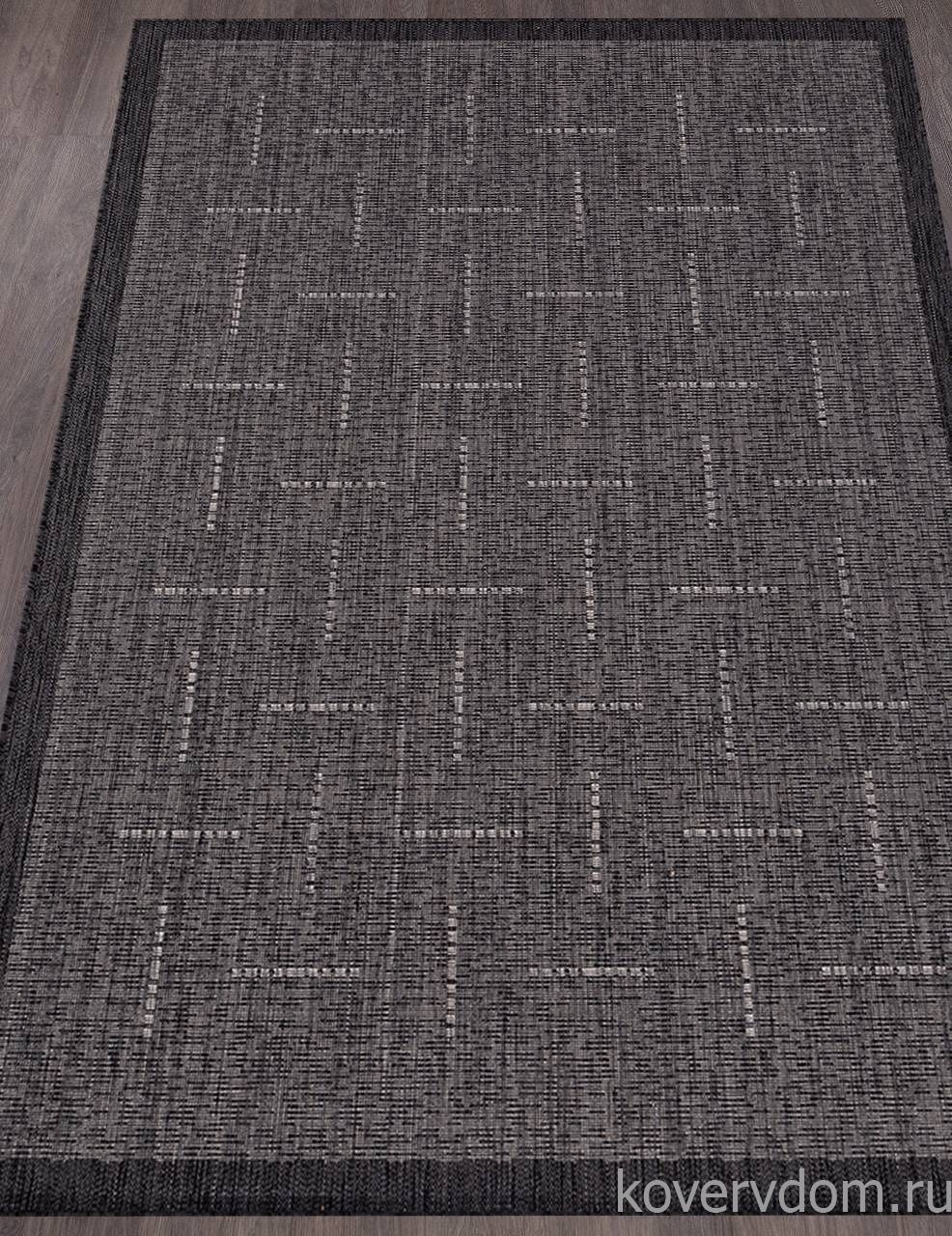 Ковер циновка VEGAS S008 BLACK-GRAY