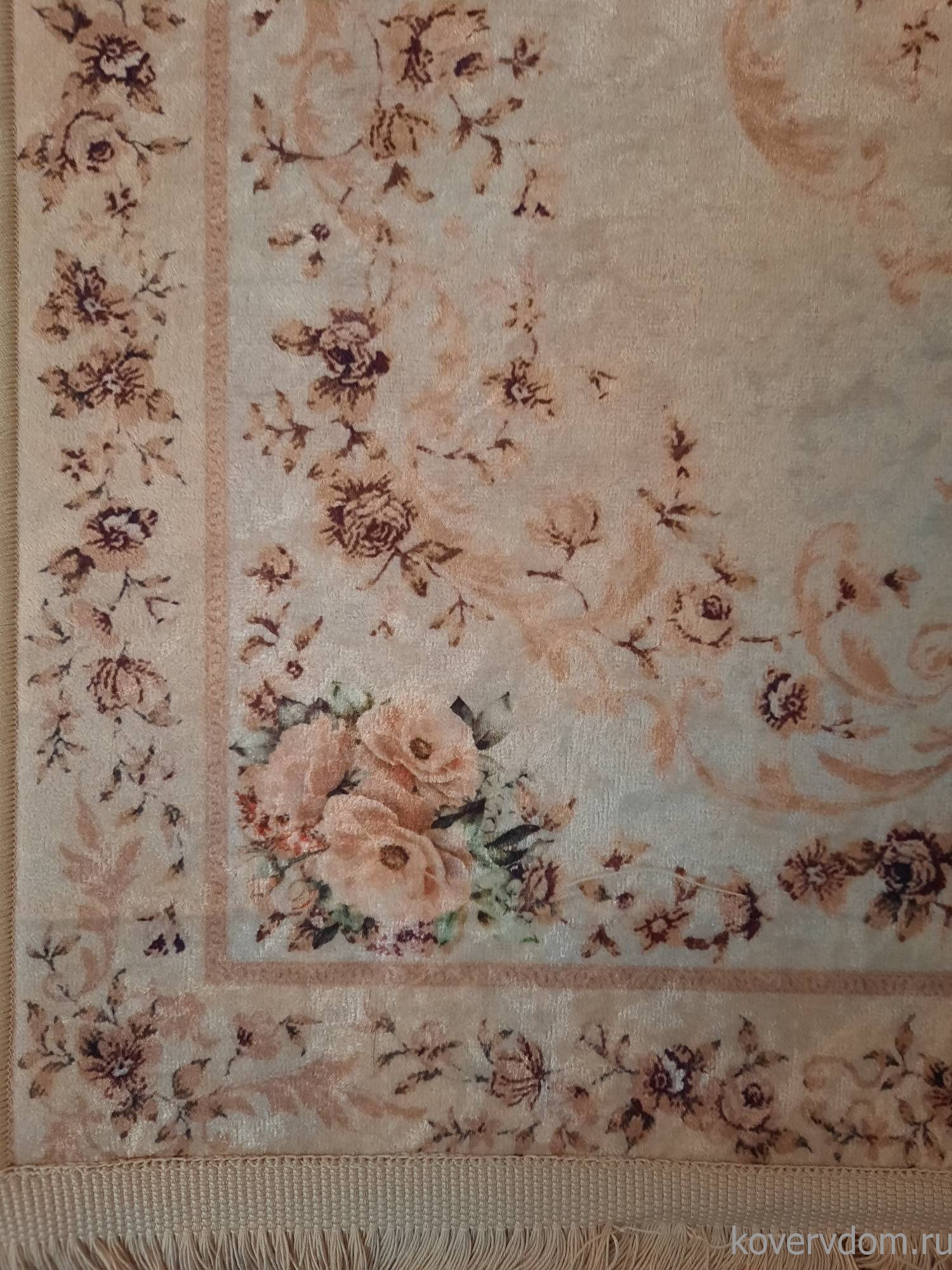 Ковер с цветами Decovilla 28003.101 Пудровый