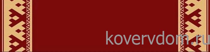 Красная ковровая дорожка с ненецким узором