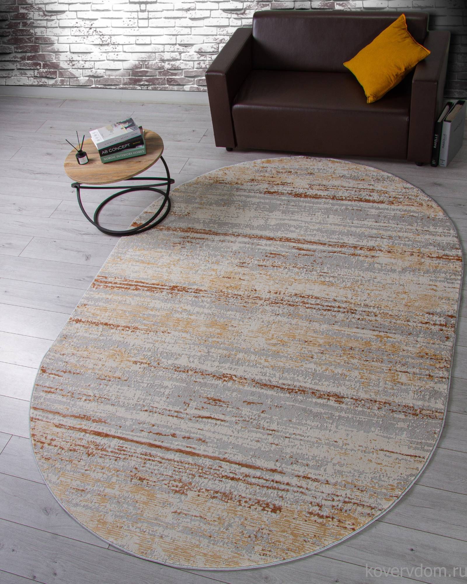 Ковер ZUMMA F026 ORANGE Овал