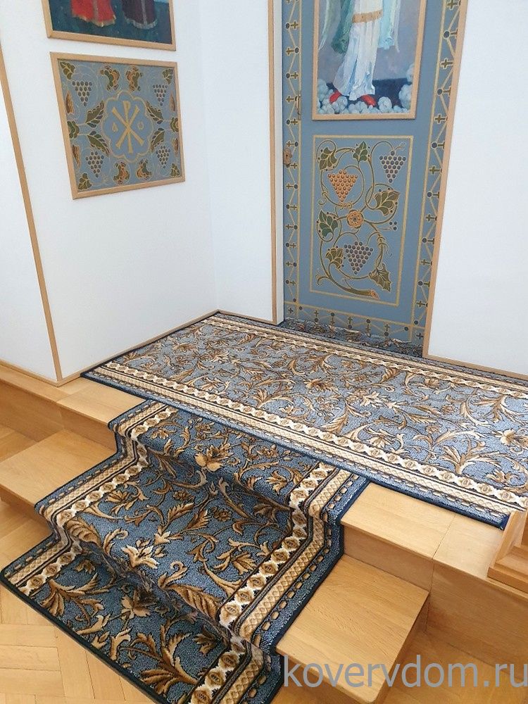Ковровая композиция в храм 39-38 сине-голубая