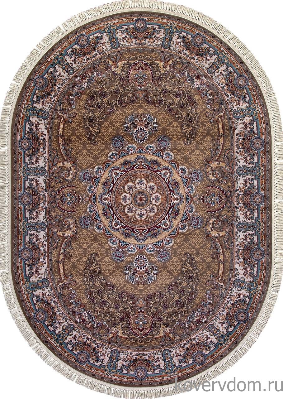 Ковер SHAHREZA D728 BROWN Овал Ковер SHAHREZA D728 BROWN Овал