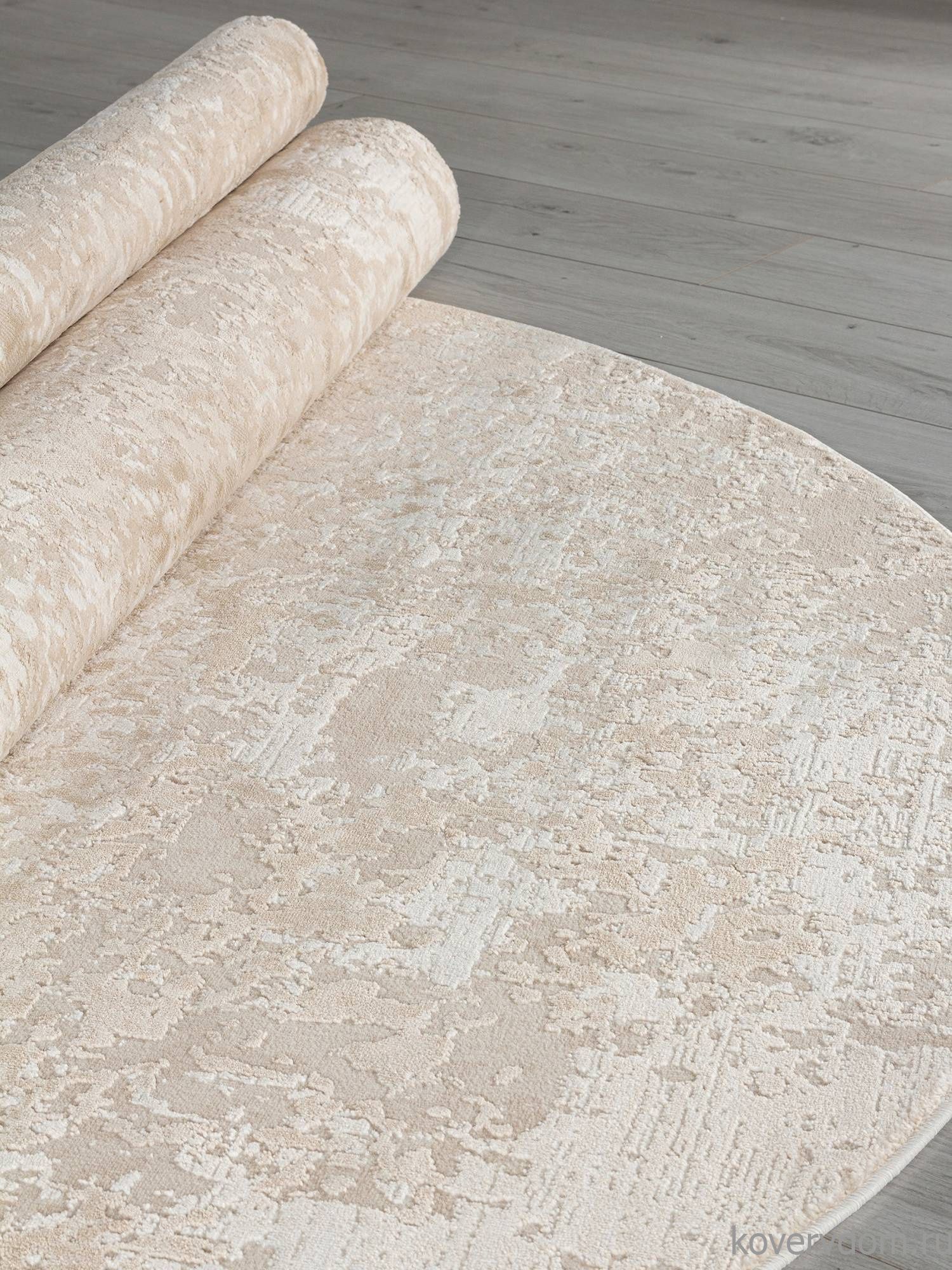 Ковер SIESTA M028A LIGHT BEIGE / BEIGE Овал