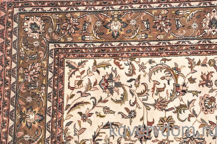 Ковер ручной работы 100% шерсть Kashan 7-52 Creme Brown Ковер ручной работы 100% шерсть Kashan 7-52 Creme Brown
