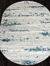 Ковер бирюзовый PALERMO-A F298 GRAY Овал