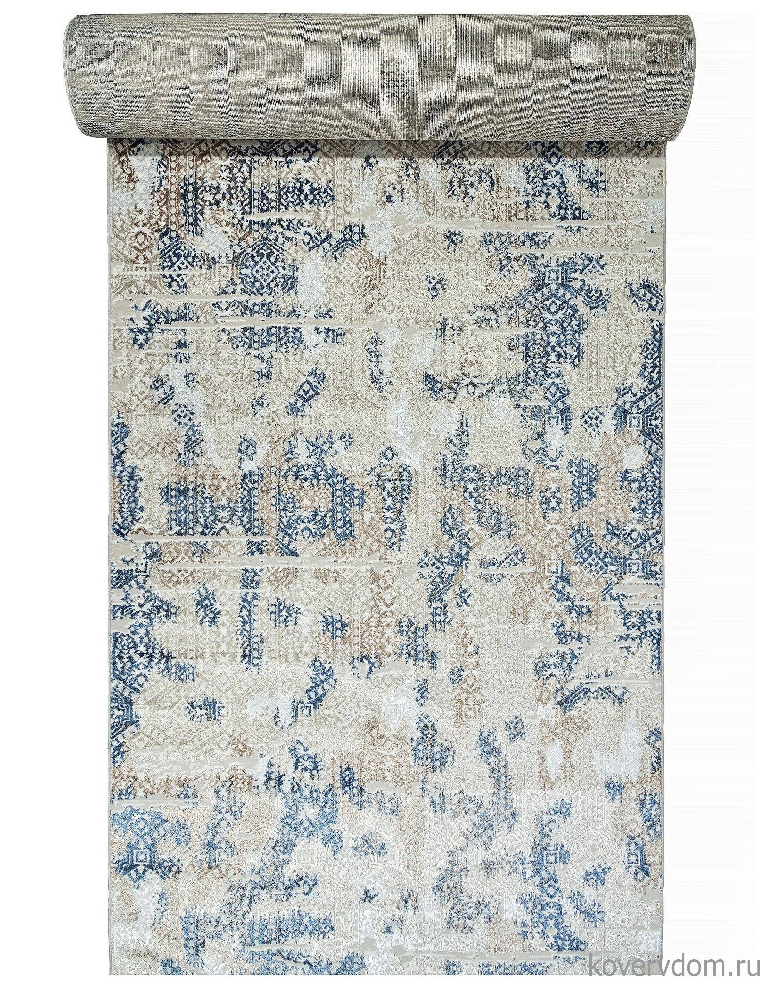 Ковровая Дорожка ANTEP O1699 630 CREAM / BLUE Ковровая Дорожка ANTEP O1699 630 CREAM / BLUE