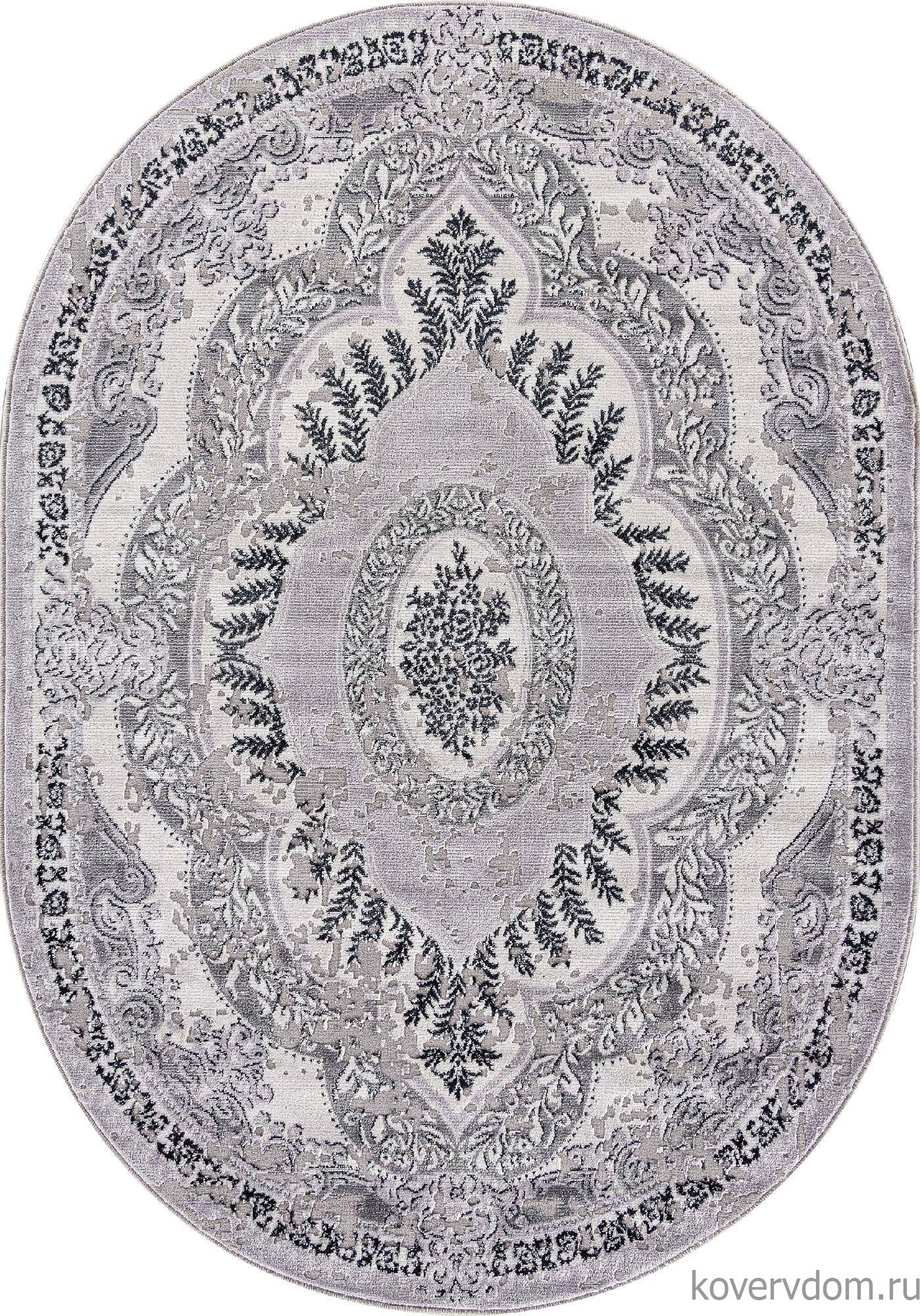 Ковер PALERMO F290 DARK GRAY Овал