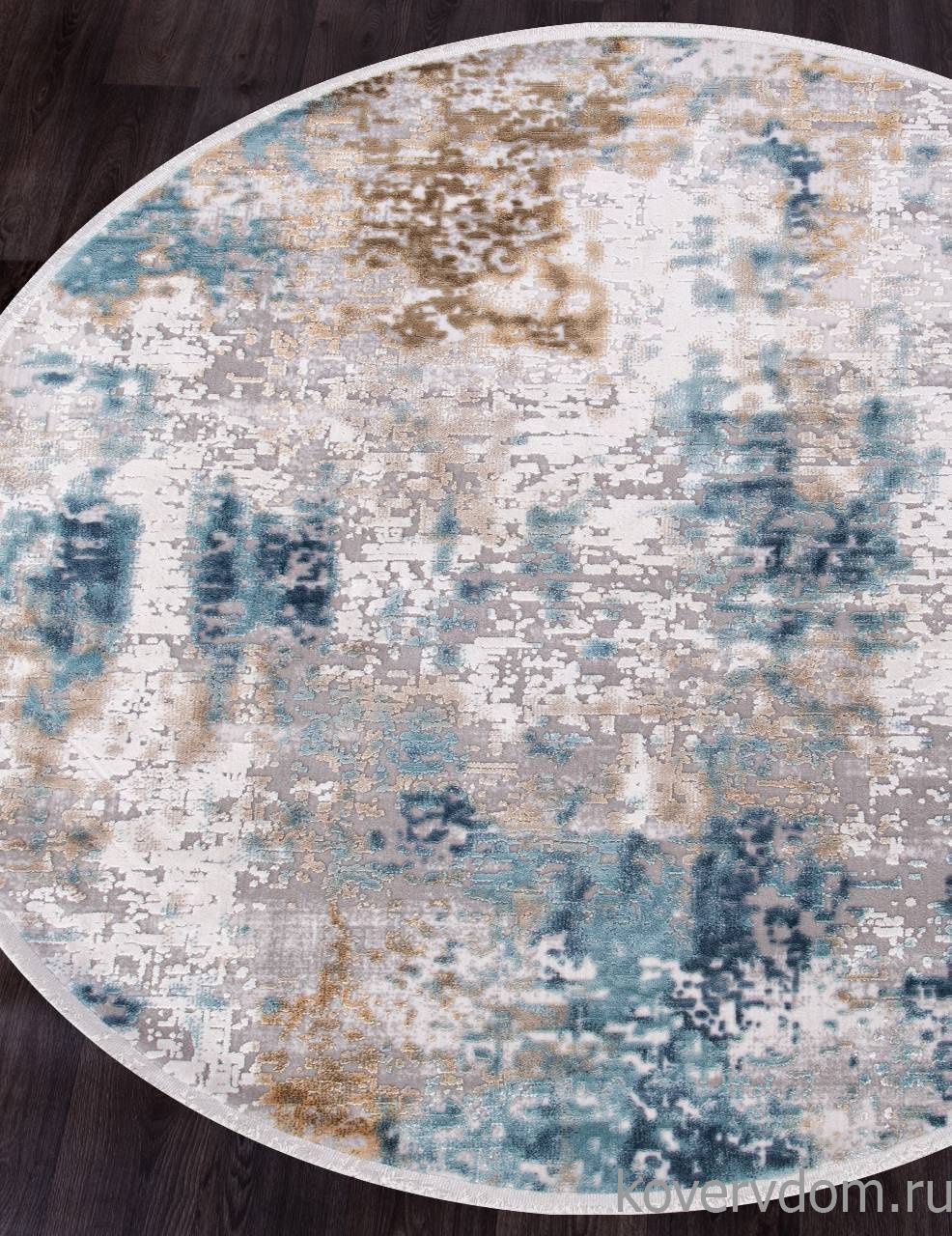 Ковер ALLURES 12004 CREAM / BLUE Круг