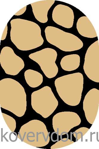 Ковер COMFORT SHAGGY 2 s656 BEIGE-BLACK Овал Ковер COMFORT SHAGGY 2 s656 BEIGE-BLACK Овал