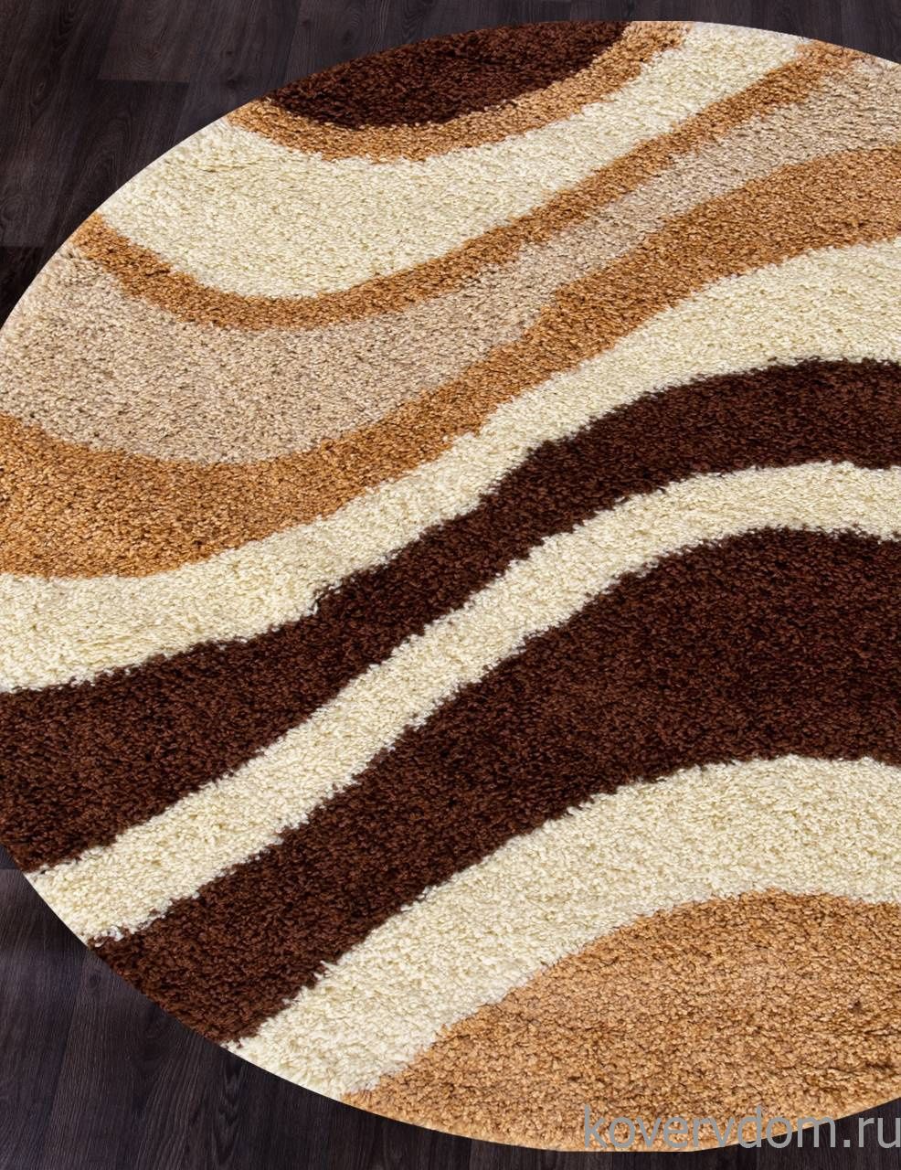 Ковер SHAGGY ULTRA s607 BEIGE-BROWN Круг Ковер SHAGGY ULTRA s607 BEIGE-BROWN Круг